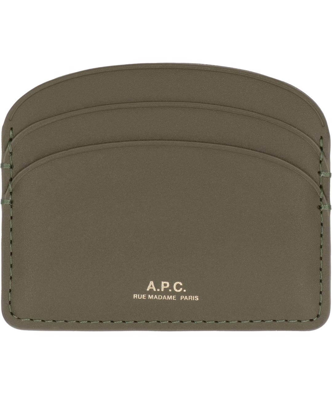 A.P.C. Зеленый кожаный кардхолдер, фото 2