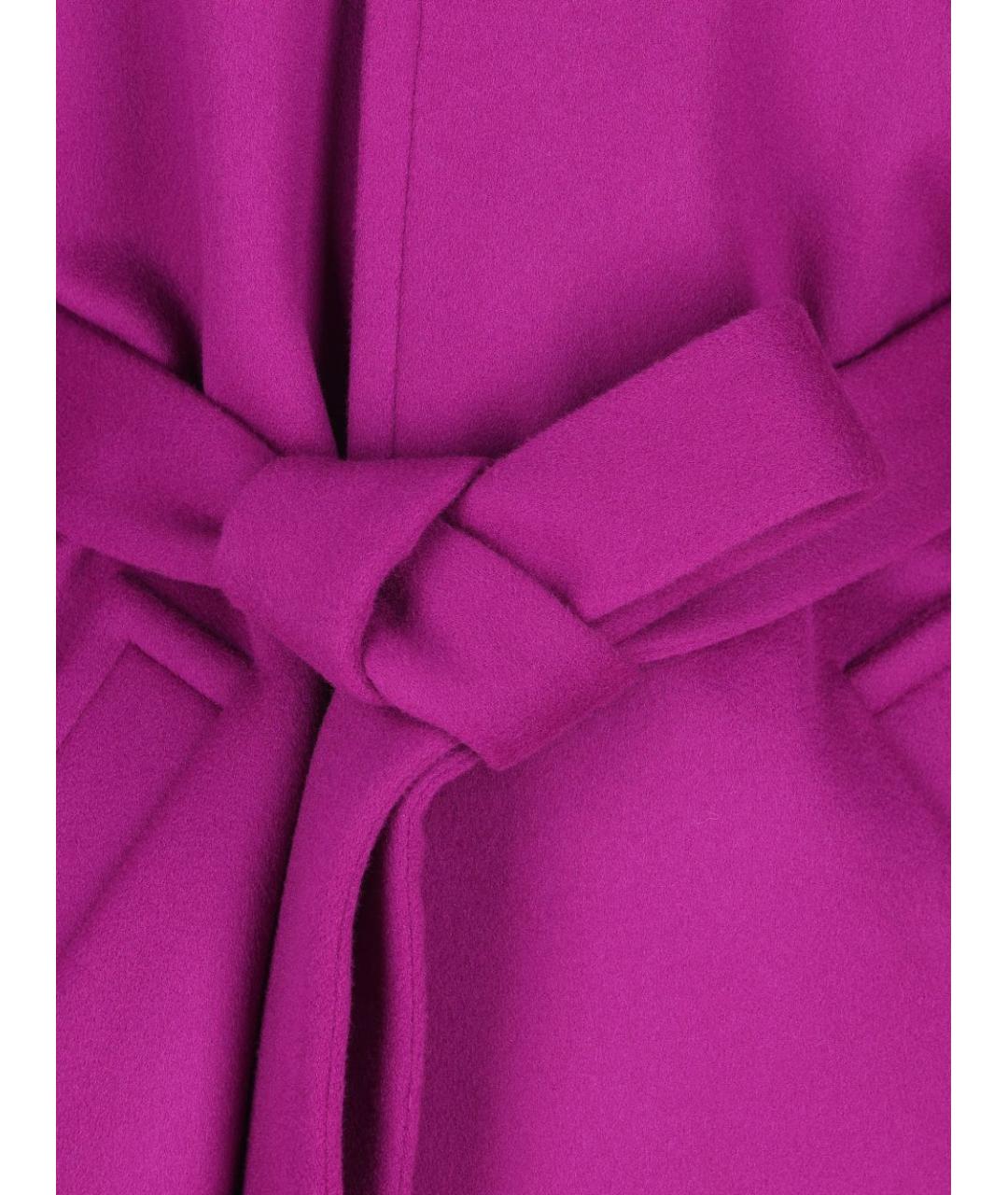 SAINT LAURENT Фиолетовое шерстяное пальто, фото 4