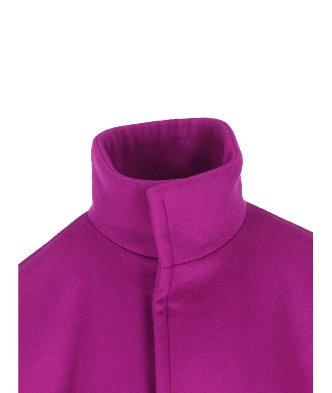 SAINT LAURENT Фиолетовое шерстяное пальто, фото 3