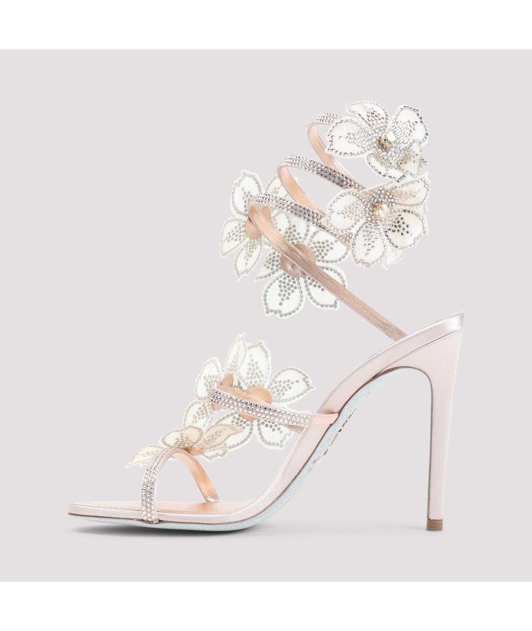 RENE CAOVILLA Розовые кожаные сандалии, фото 2