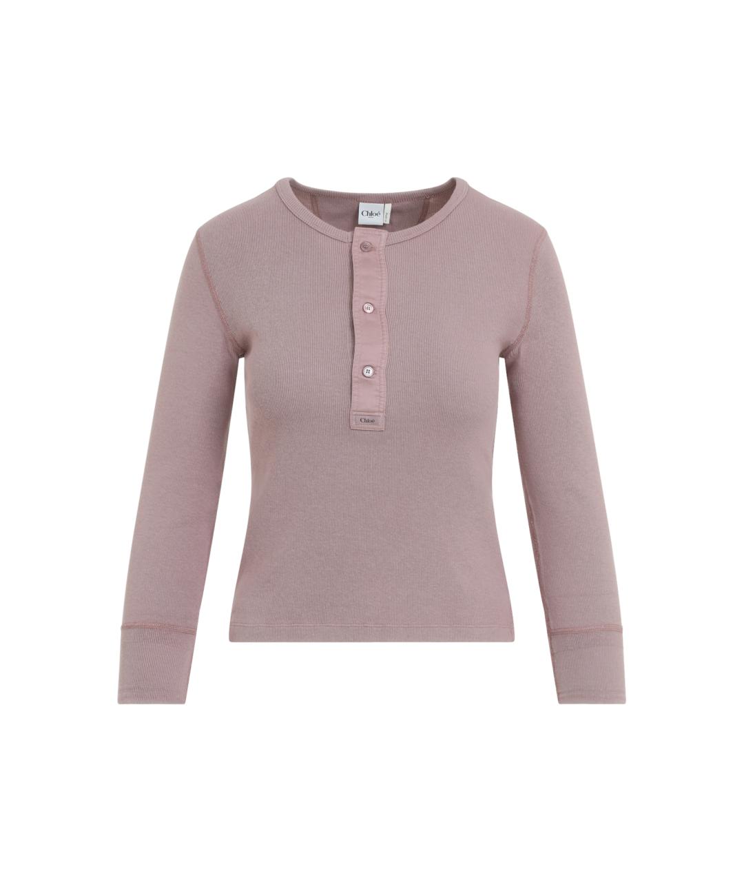 CHLOE Розовый хлопковый джемпер / свитер, фото 1