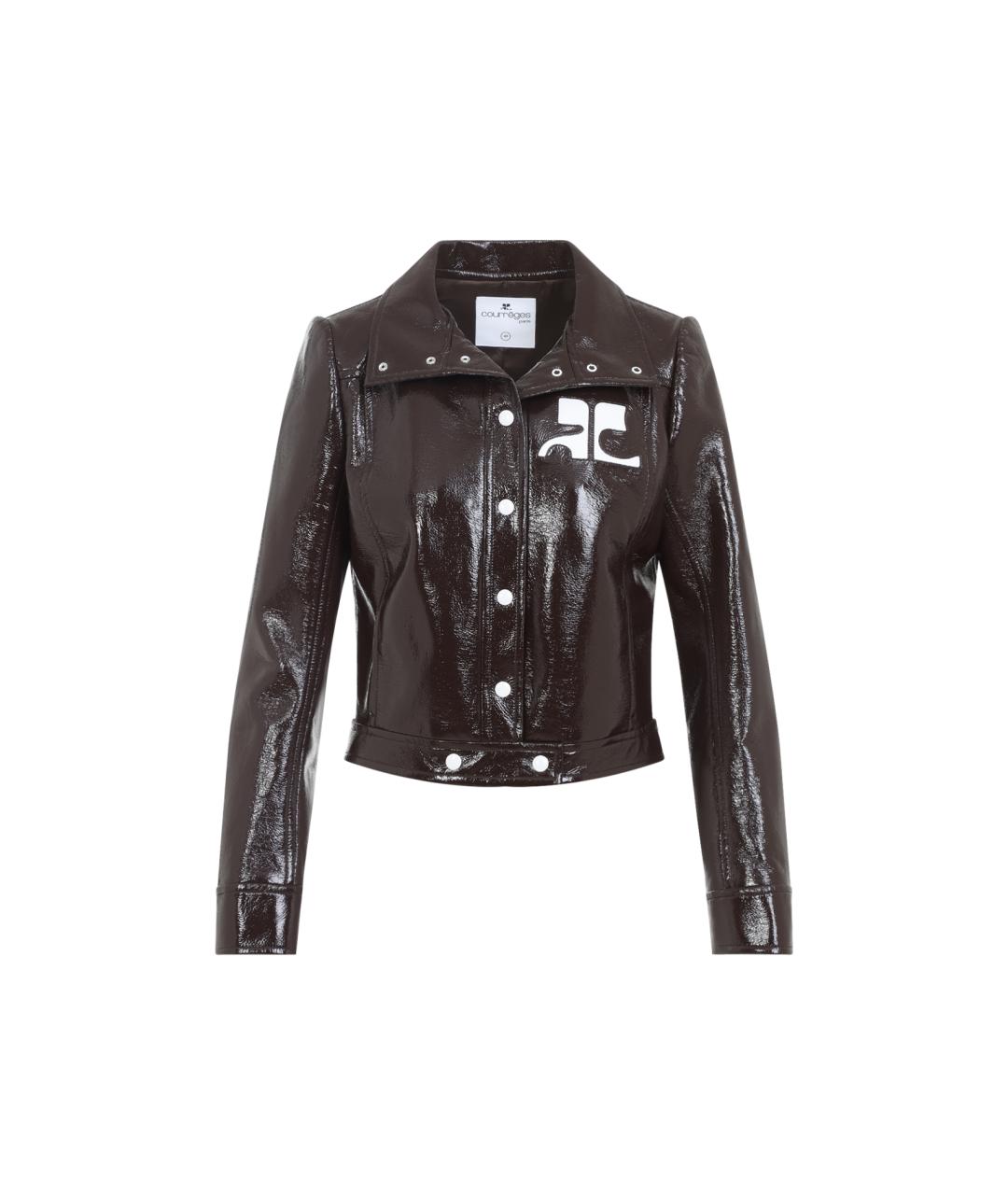 COURREGES Коричневая хлопковая куртка, фото 1