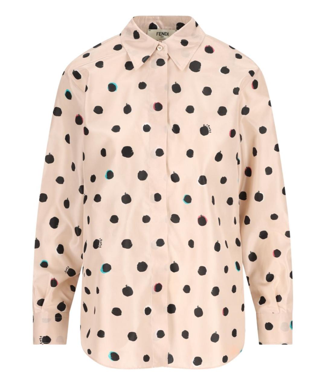FENDI Белая шелковая рубашка, фото 1