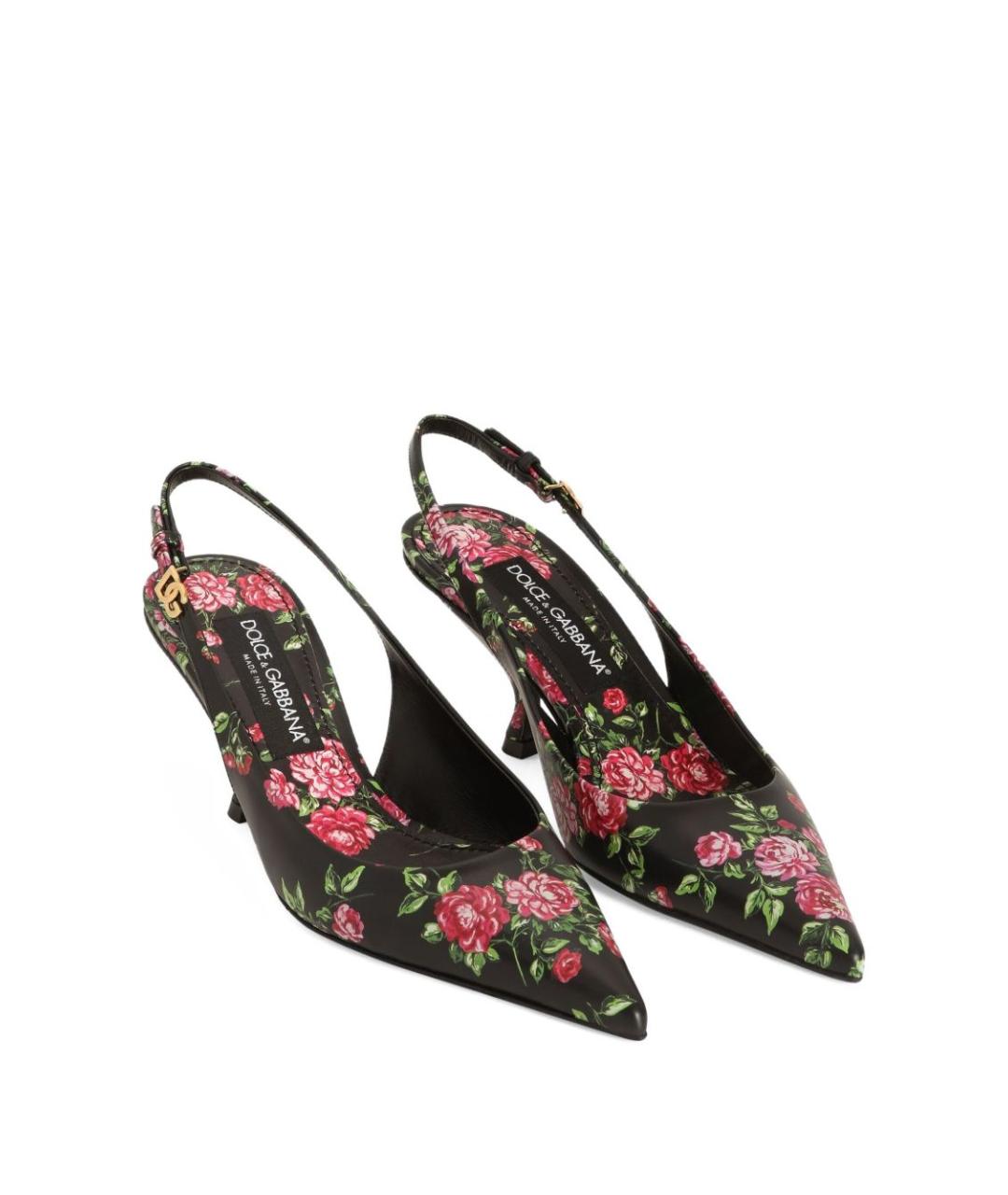 DOLCE&GABBANA Черные кожаные туфли, фото 2