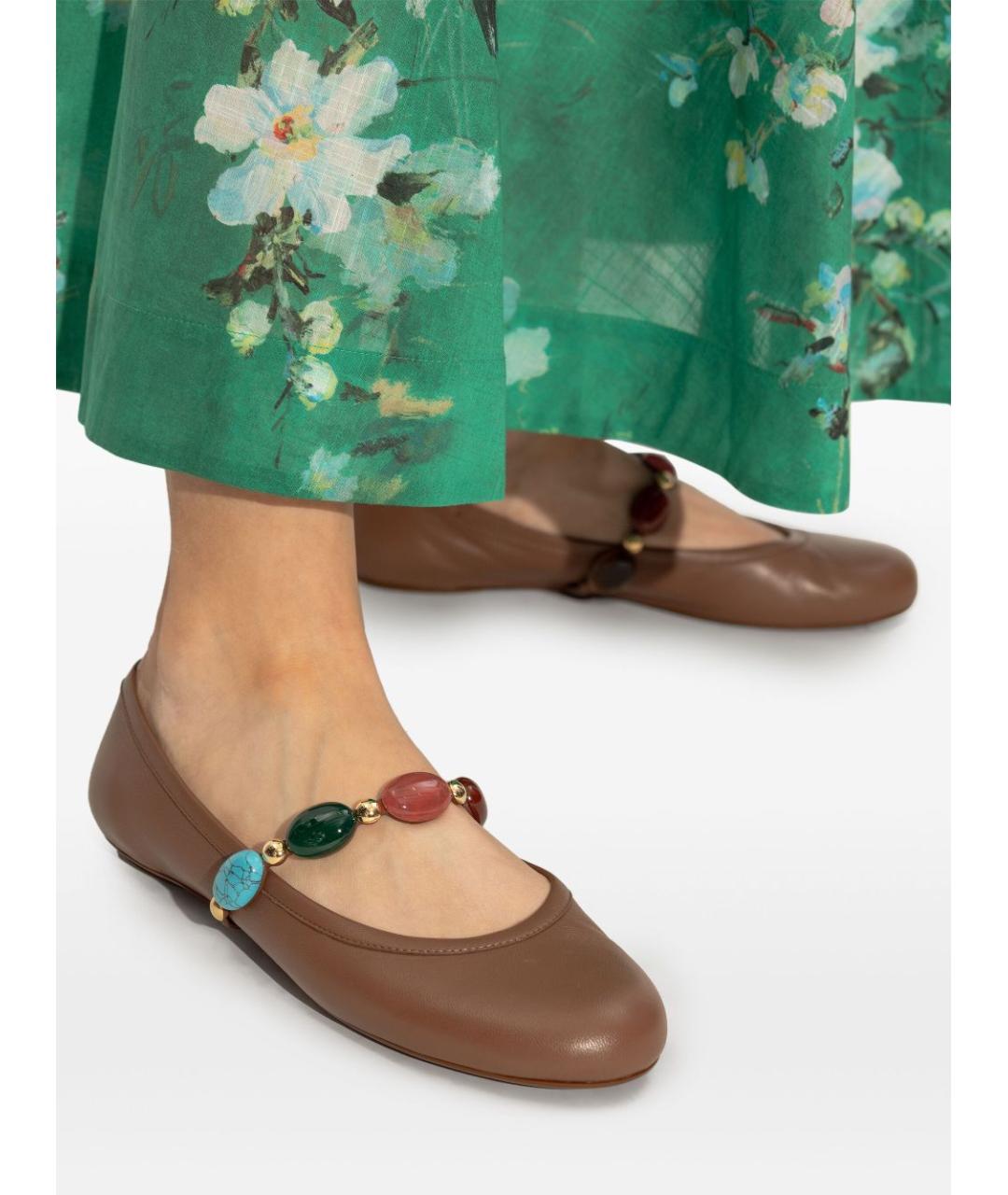 GIANVITO ROSSI Кожаные балетки, фото 4