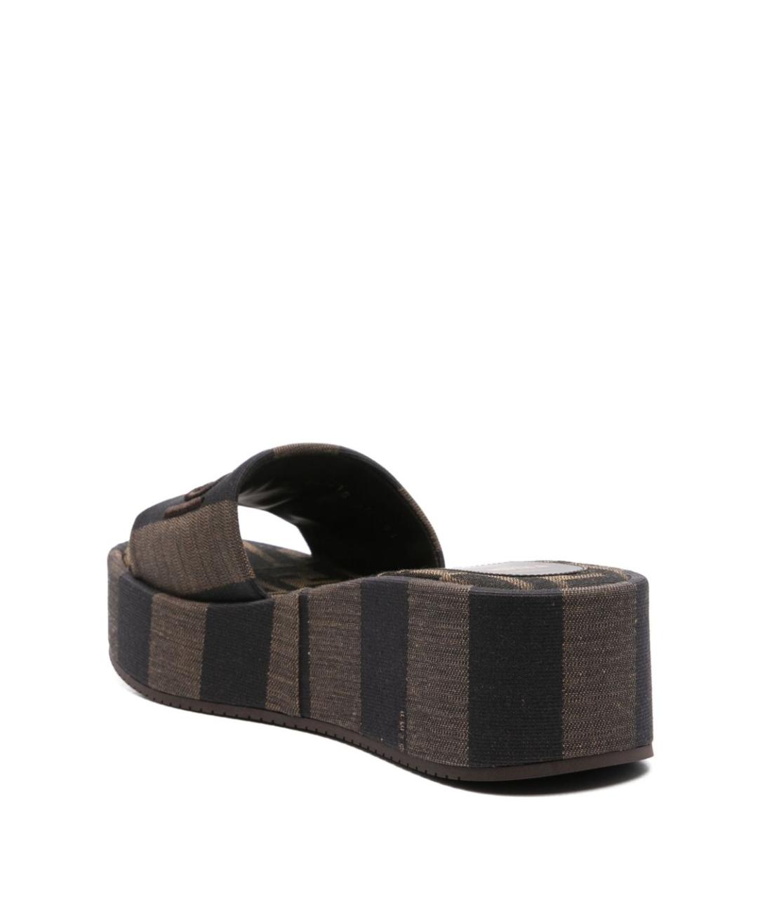 FENDI Коричневые сандалии, фото 3