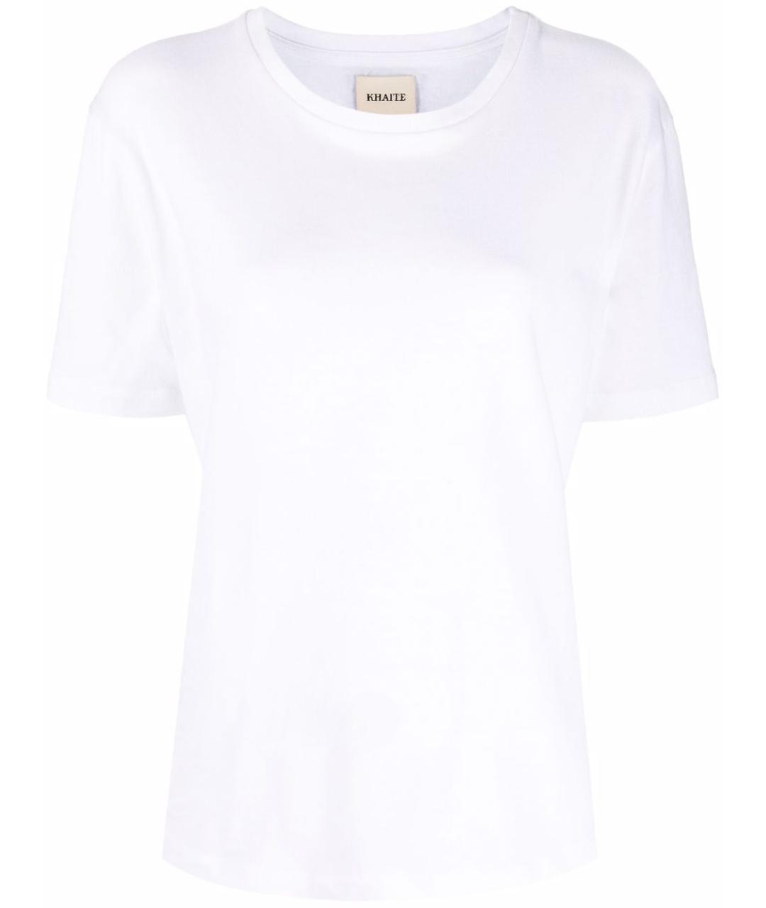 KHAITE Белая хлопковая футболка, фото 1