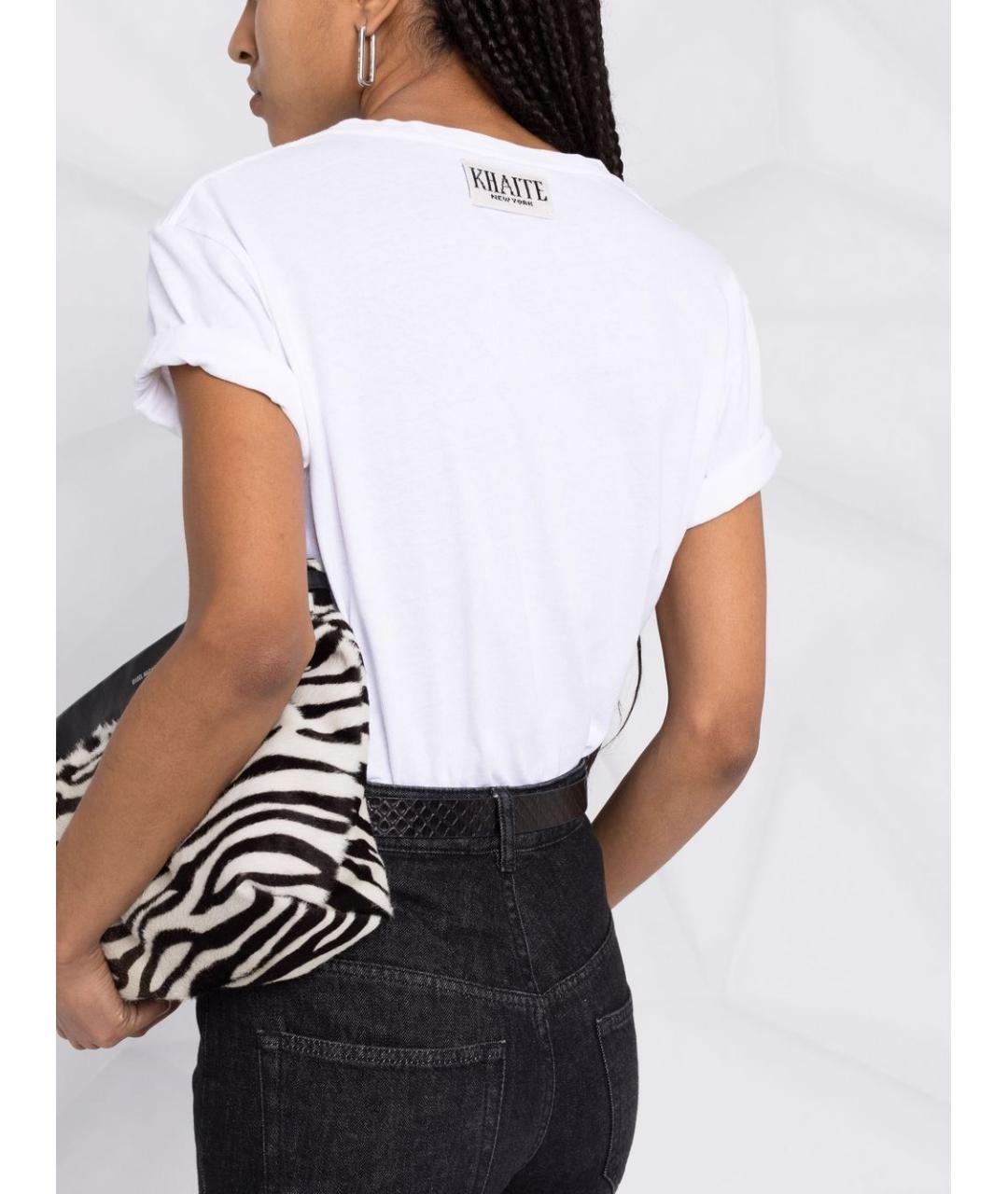 KHAITE Белая хлопковая футболка, фото 4