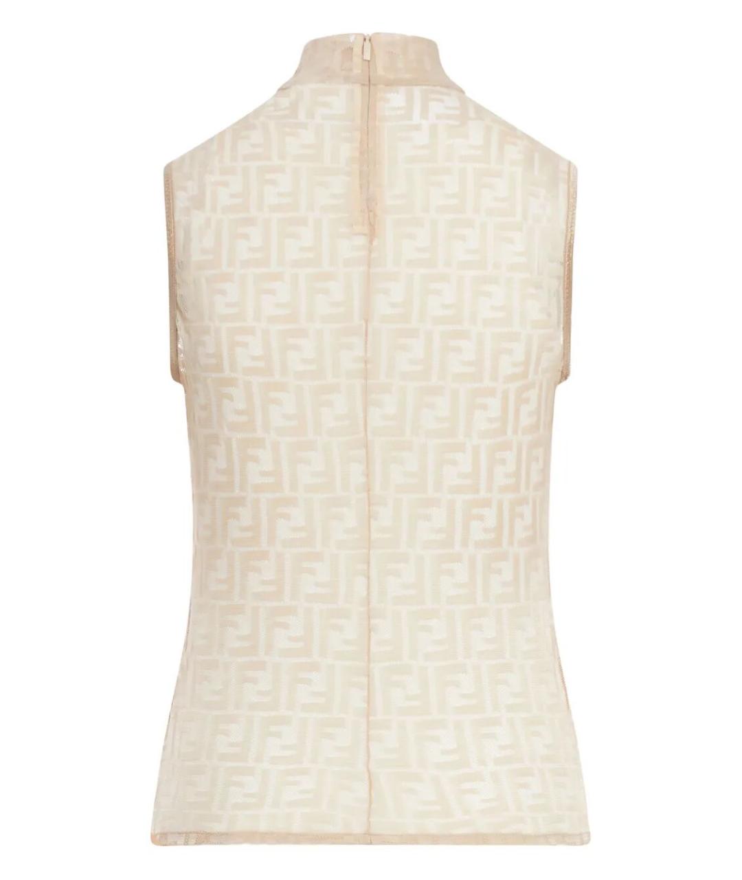 FENDI Белая полиамидовая майка, фото 2