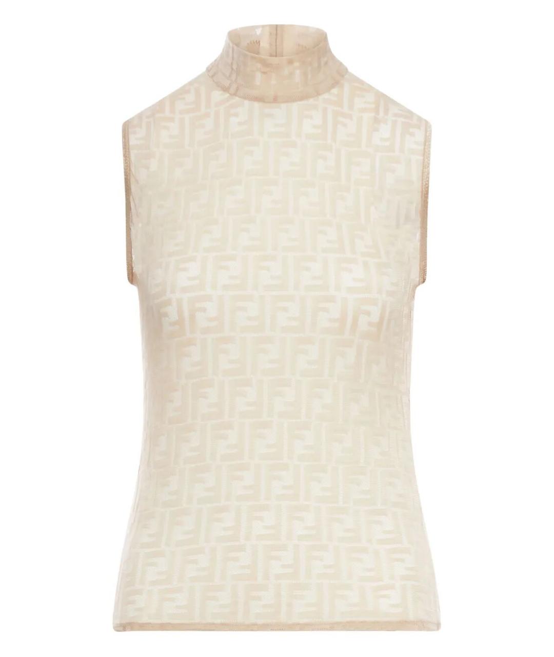 FENDI Белая полиамидовая майка, фото 1