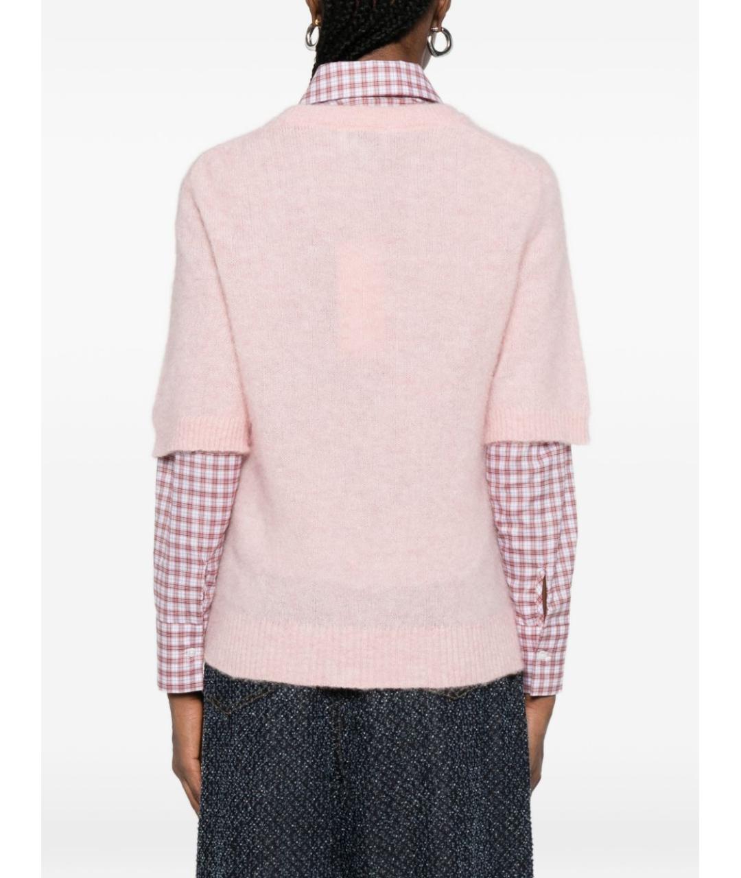 GANNI Розовый шерстяной джемпер / свитер, фото 2
