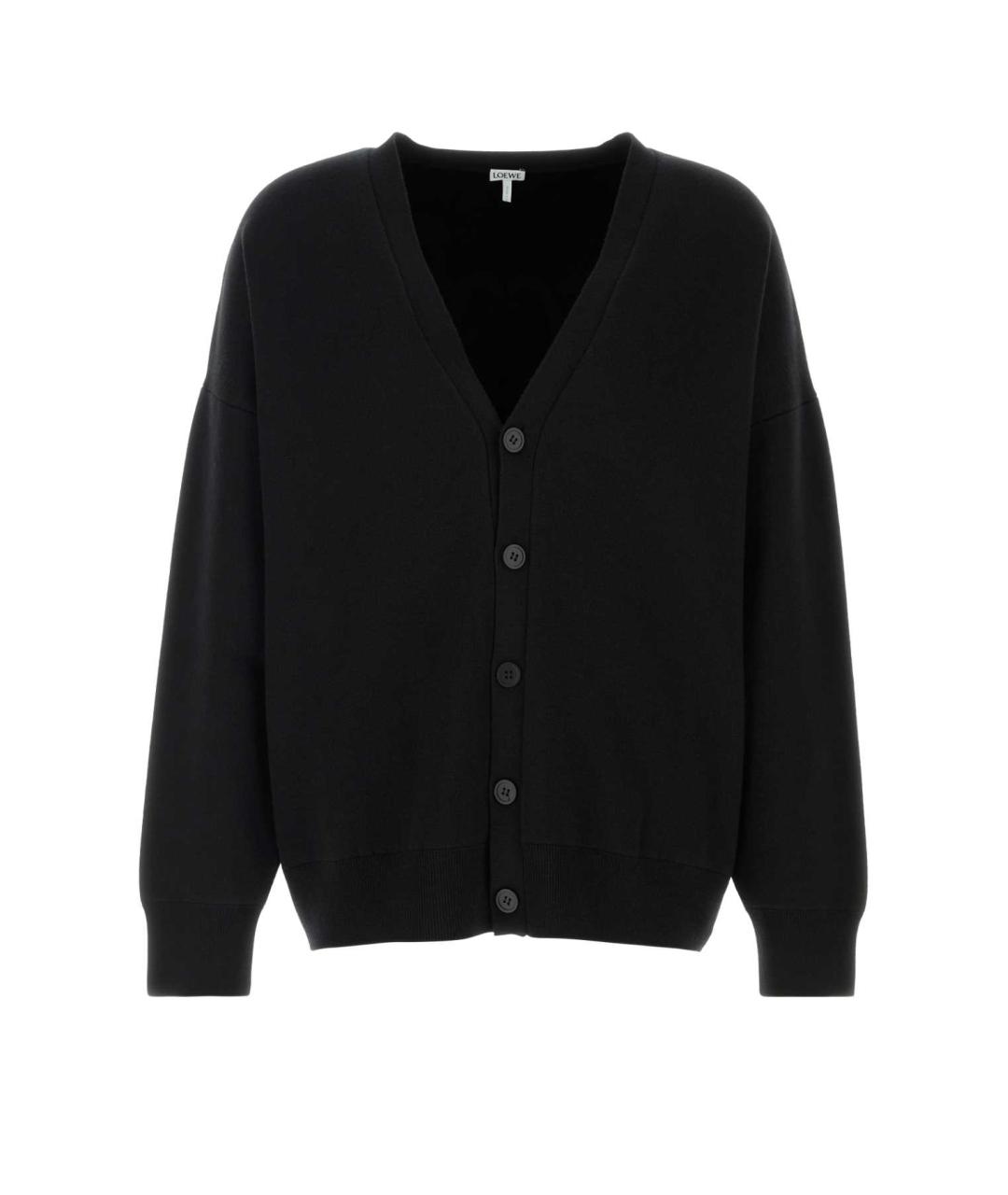 LOEWE Черный шерстяной кардиган, фото 1