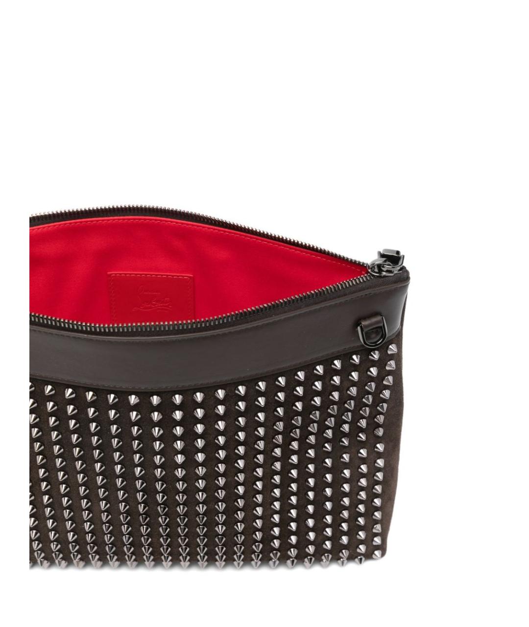 CHRISTIAN LOUBOUTIN Черный кожаный кошелек, фото 2