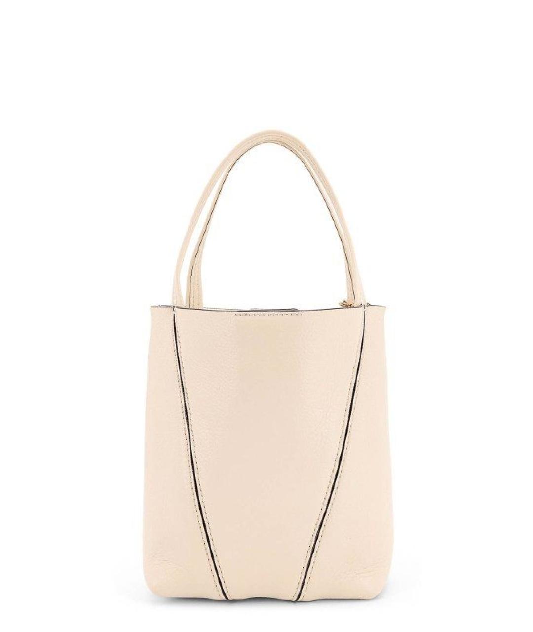 CHLOE Белая кожаная сумка тоут, фото 2