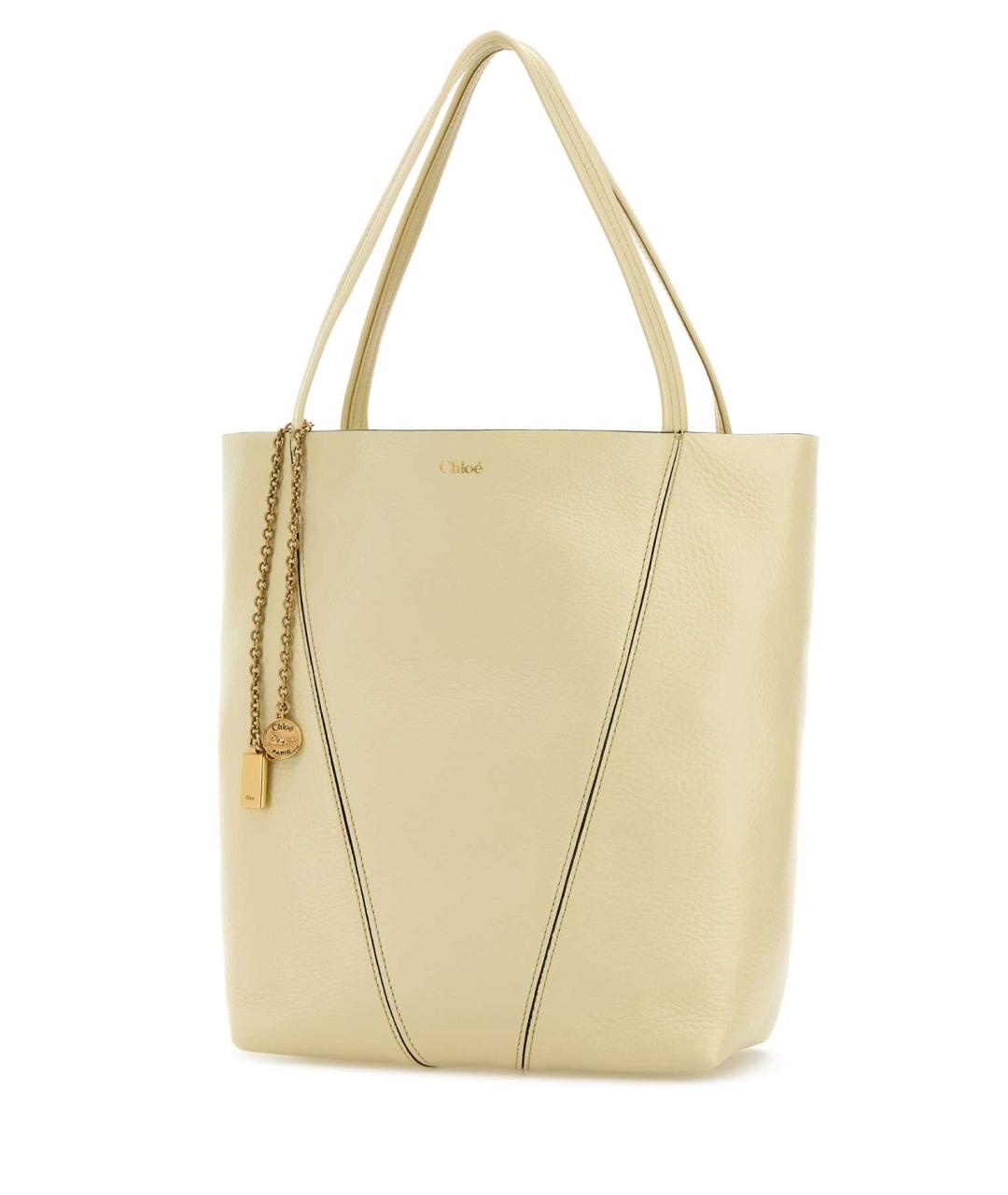 CHLOE Желтая кожаная сумка тоут, фото 2