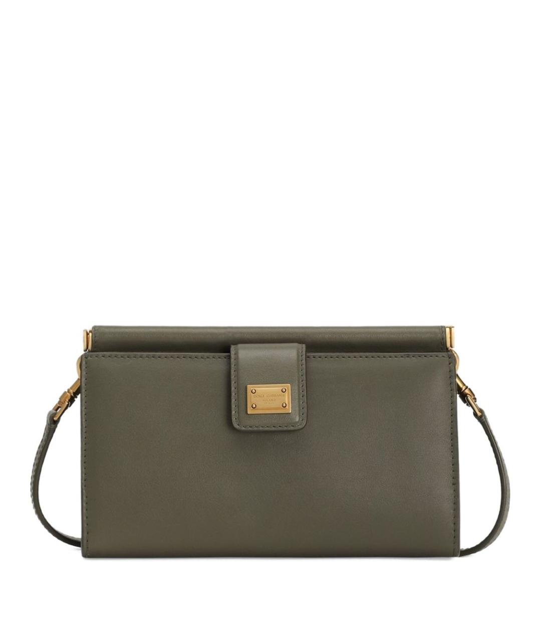 DOLCE&GABBANA Зеленая кожаная сумка через плечо, фото 1