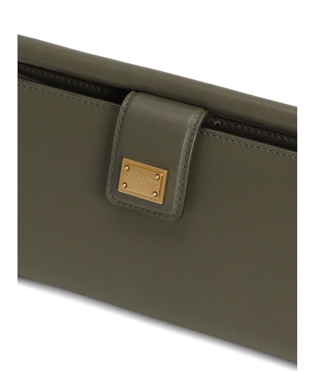 DOLCE&GABBANA Зеленая кожаная сумка через плечо, фото 4