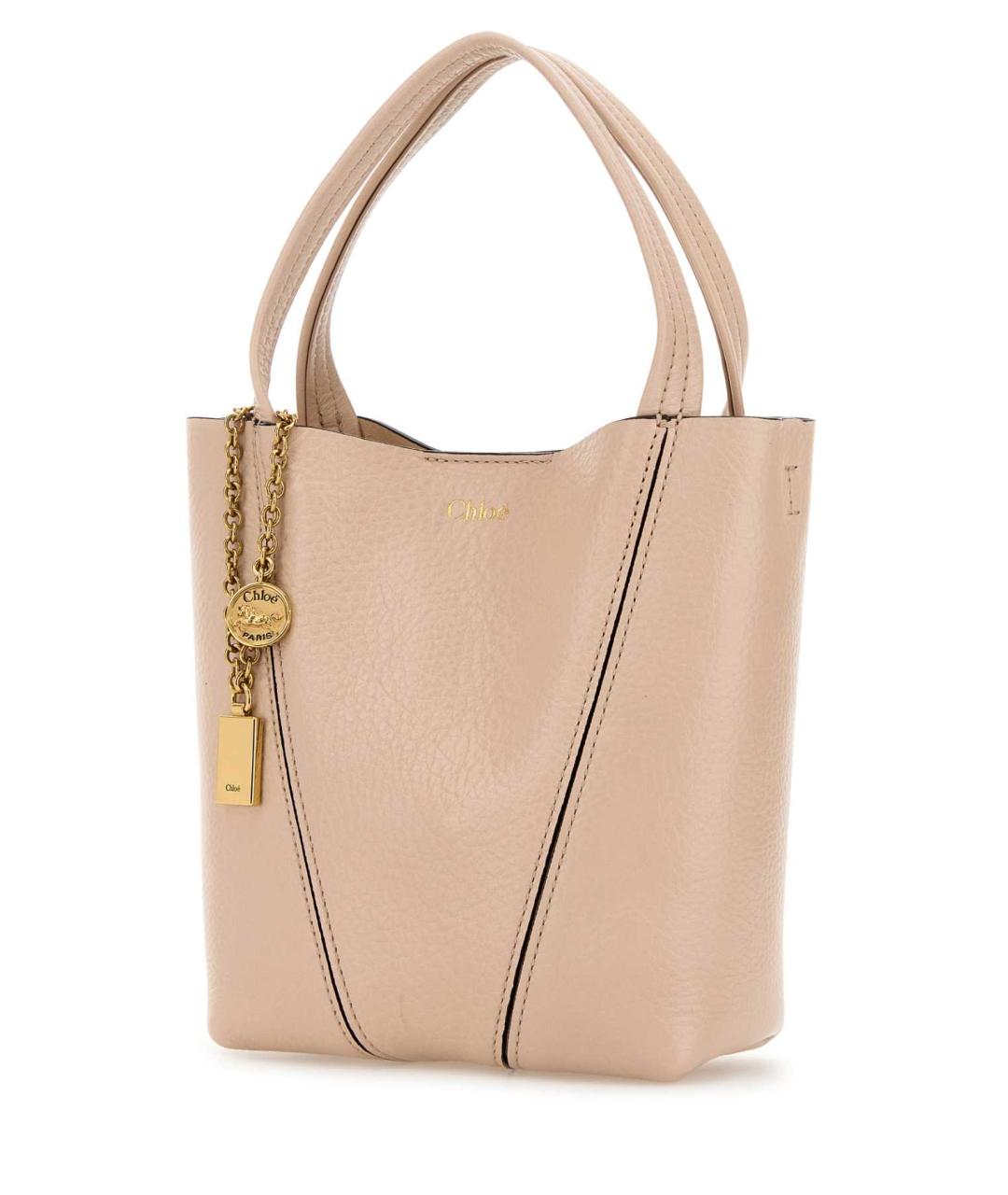 CHLOE Розовая кожаная сумка тоут, фото 2