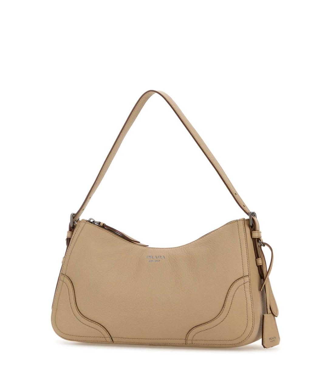 PRADA Бежевая кожаная сумка через плечо, фото 2