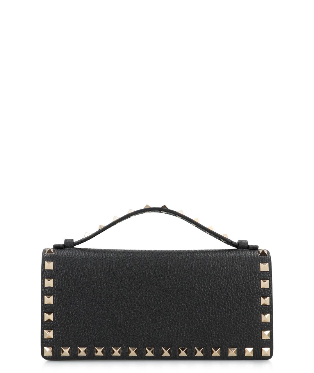 VALENTINO Черная кожаная сумка с короткими ручками, фото 1