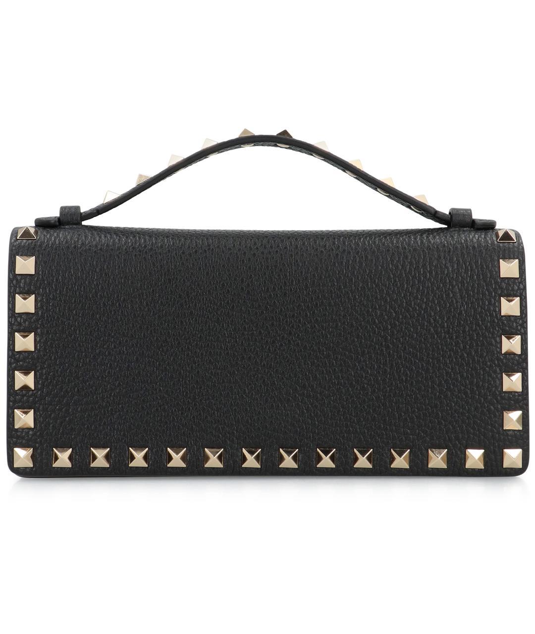 VALENTINO Черная кожаная сумка с короткими ручками, фото 2