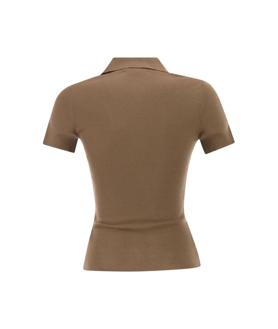 MAX MARA Бежевая шерстяная футболка, фото 2