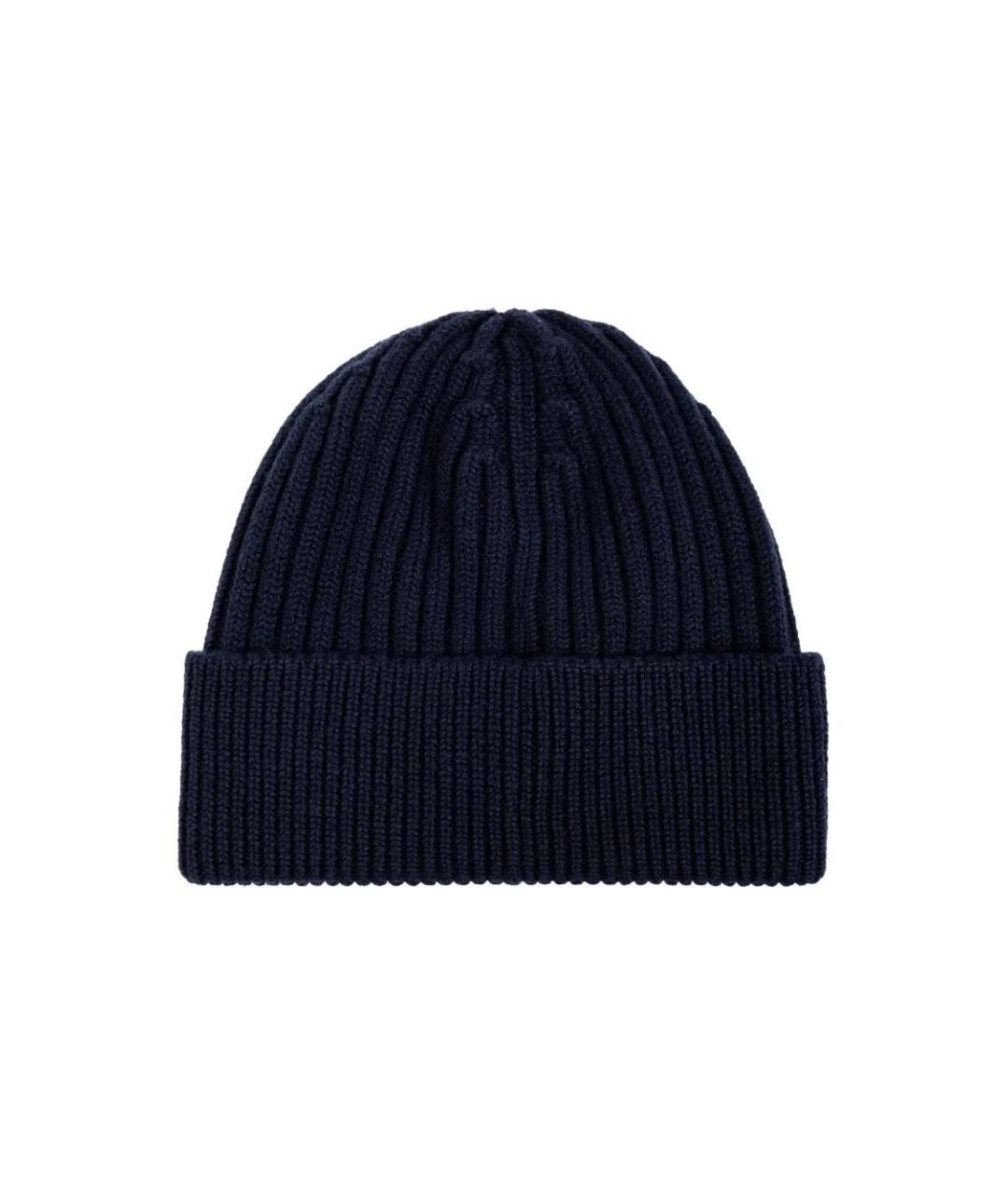 MONCLER Синяя шерстяная шапка, фото 5