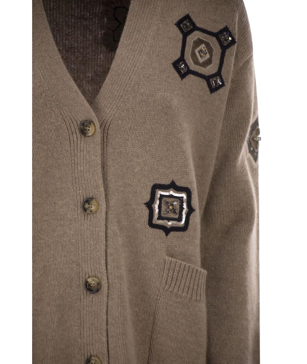 MAX MARA Бежевый шерстяной кардиган, фото 4