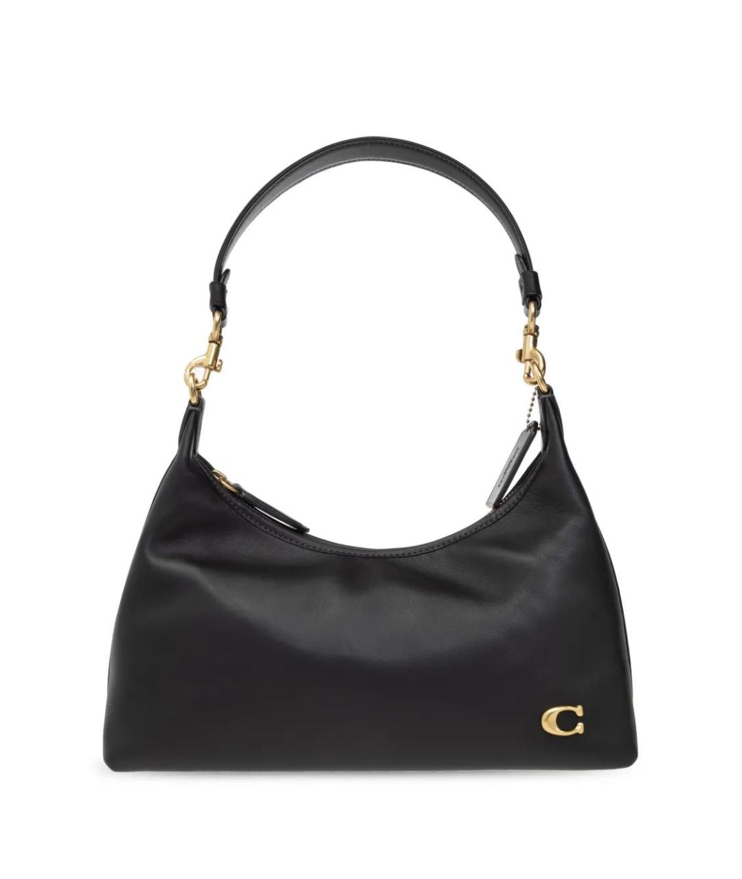 COACH Черная кожаная сумка через плечо, фото 1