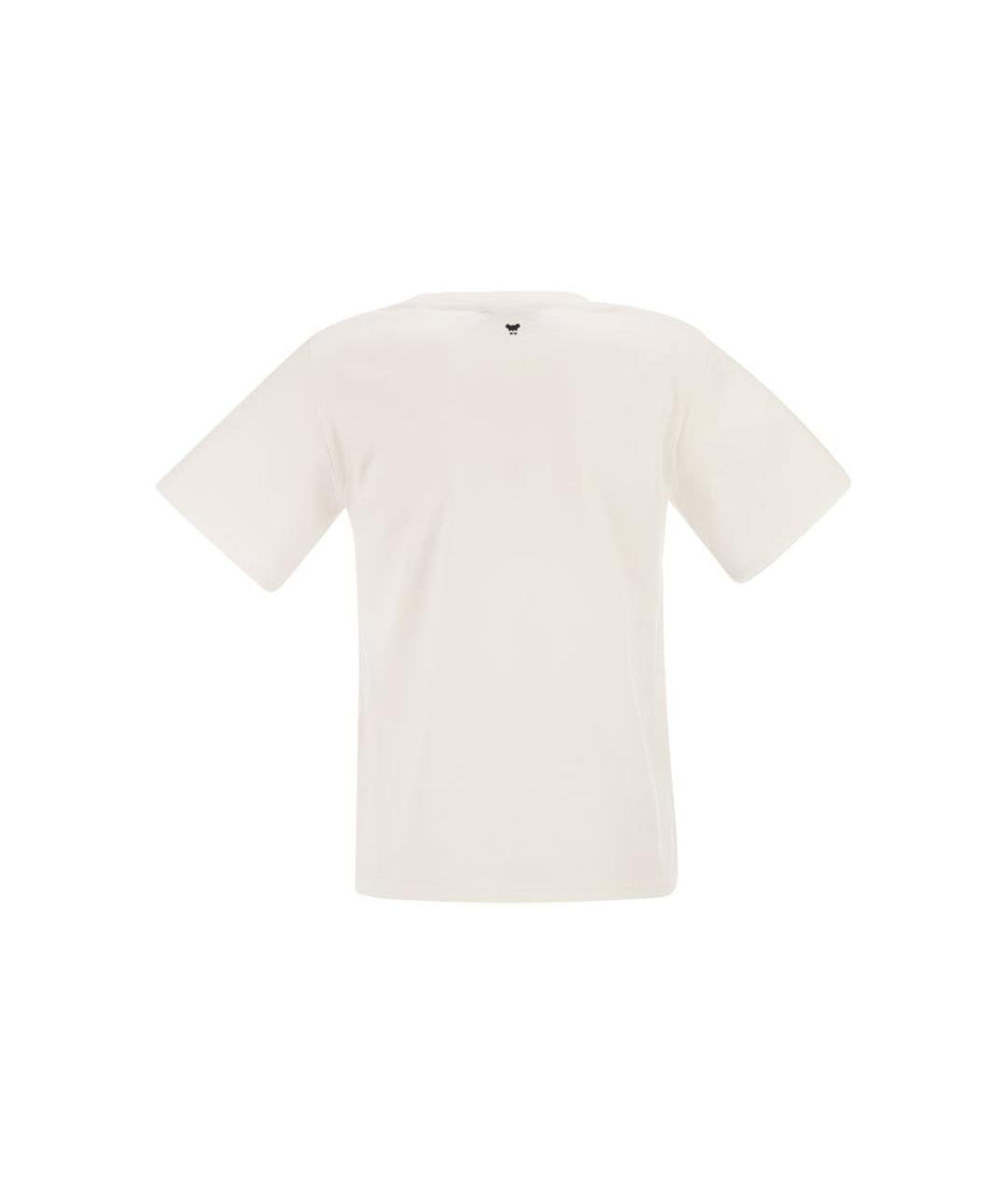 WEEKEND MAX MARA Белая хлопковая футболка, фото 2