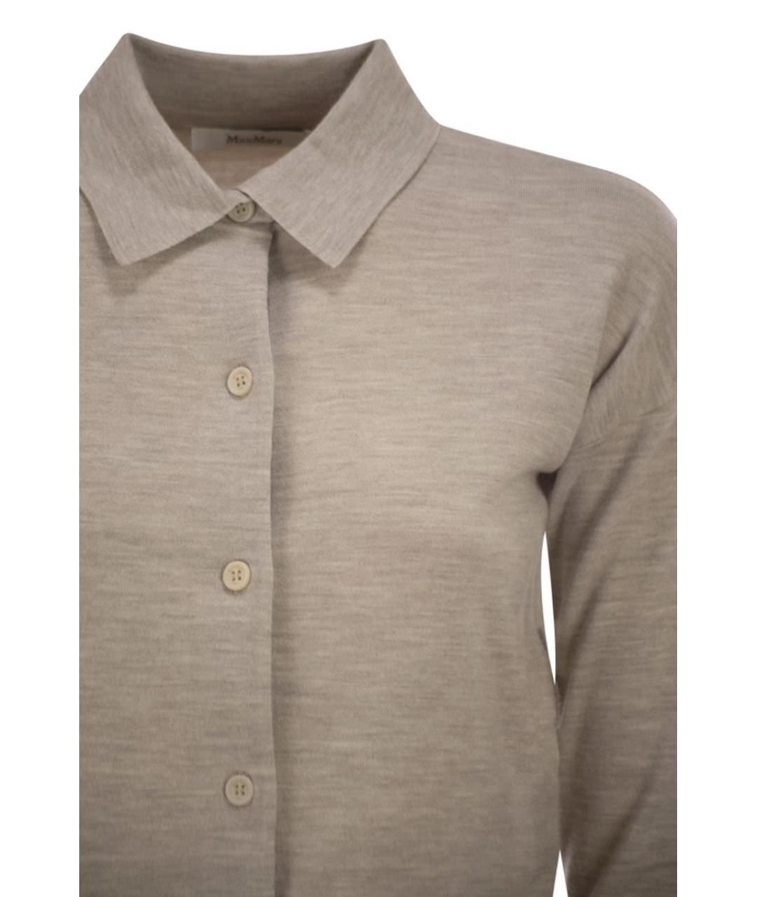 MAX MARA Бежевый шерстяной кардиган, фото 4