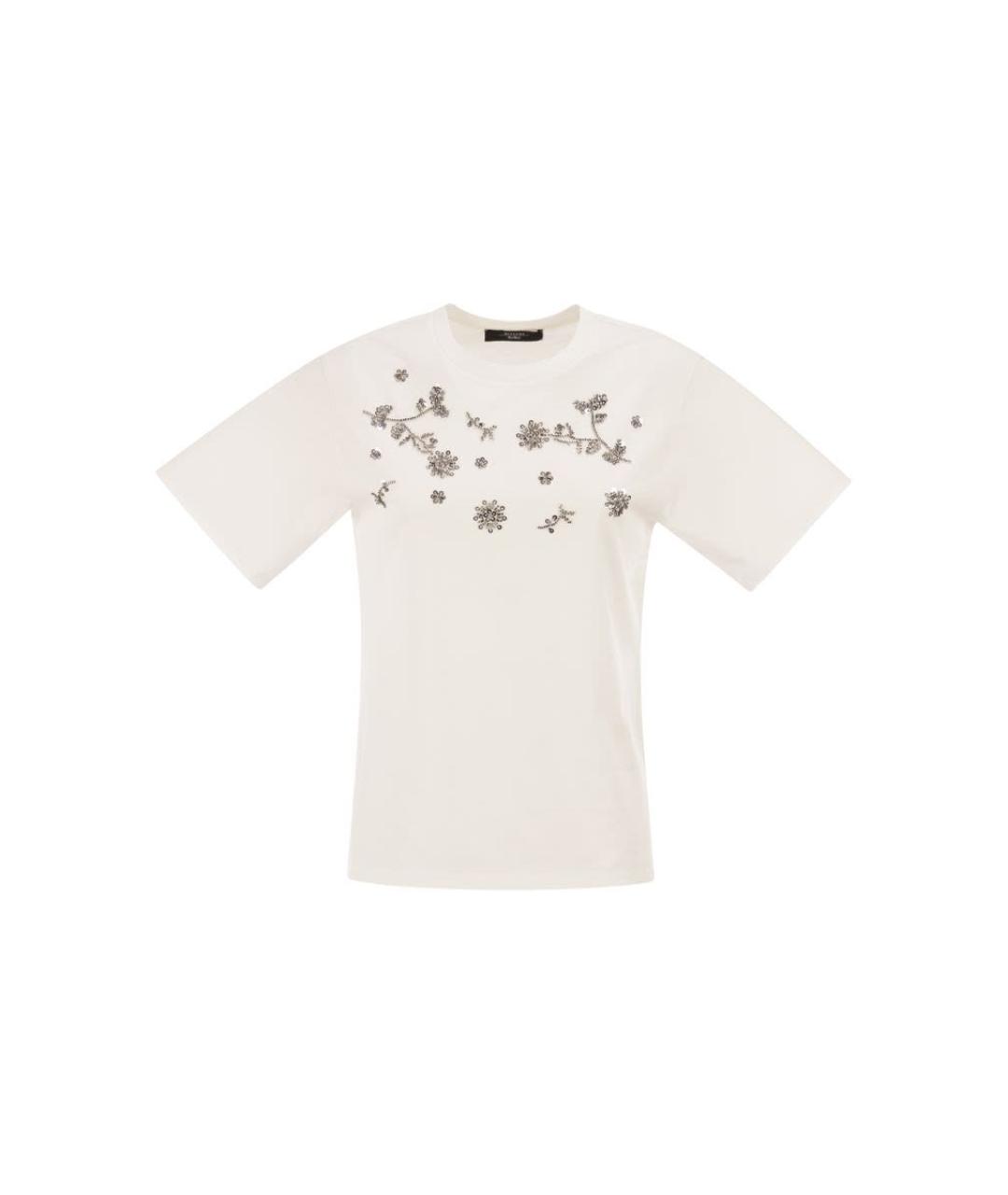 WEEKEND MAX MARA Белая хлопковая футболка, фото 1