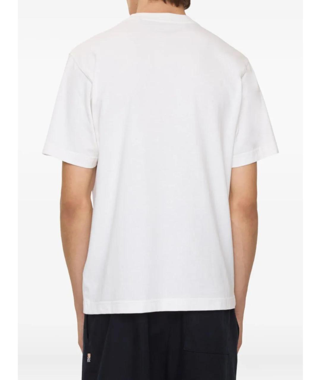 BURBERRY Белая хлопковая футболка, фото 3
