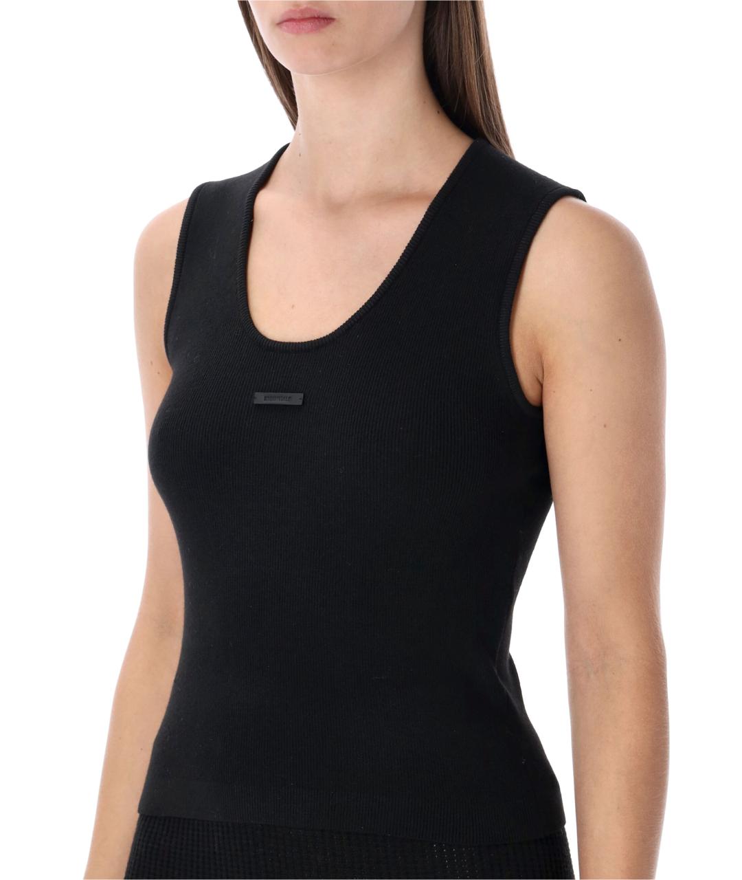 FEAR OF GOD ESSENTIALS Черная полиэстеровая майка, фото 3