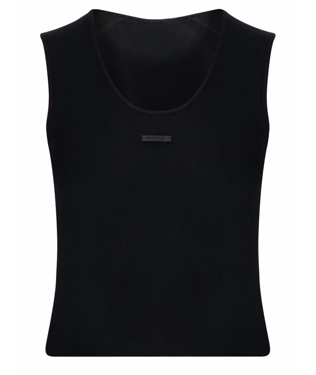 FEAR OF GOD ESSENTIALS Черная полиэстеровая майка, фото 1
