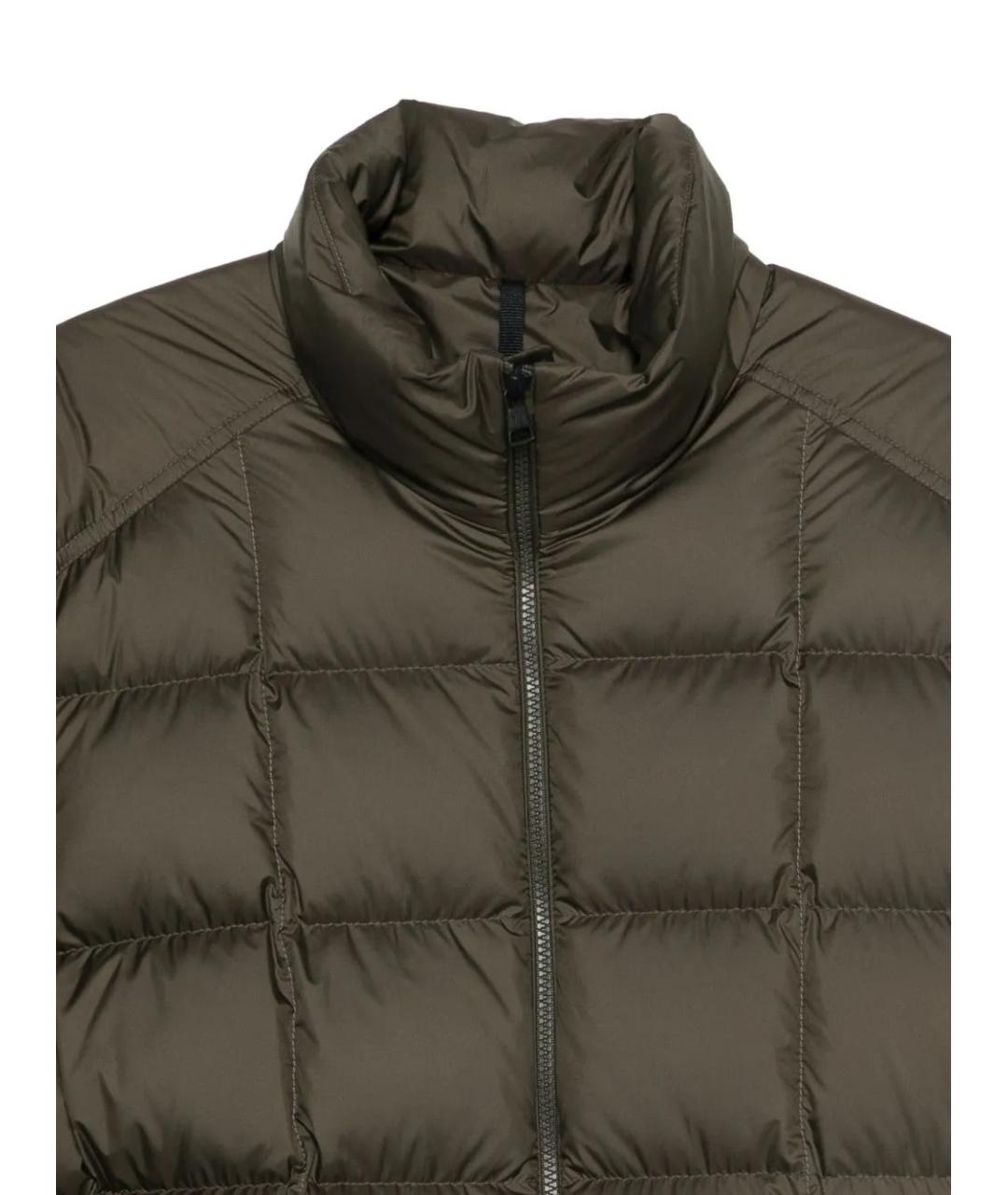 MONCLER Хаки полиэстеровый пуховик, фото 3