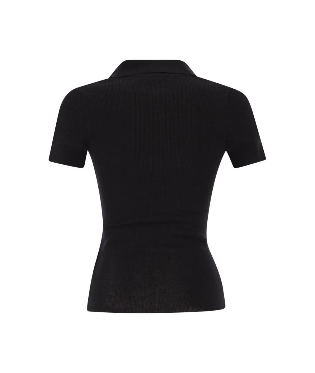 MAX MARA Черная шерстяная футболка, фото 2