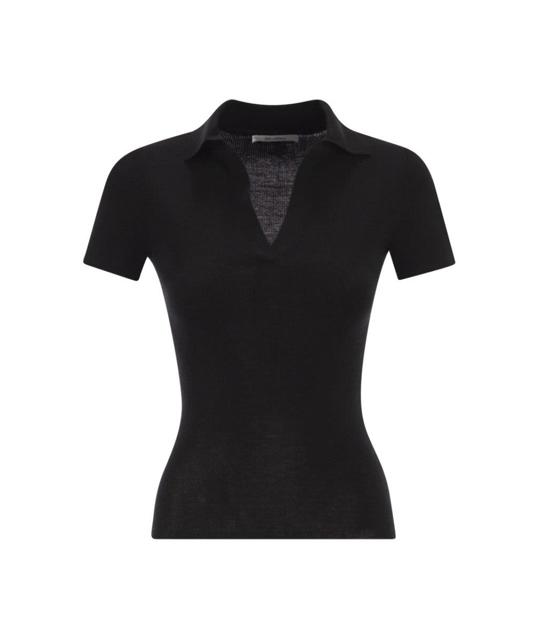 MAX MARA Черная шерстяная футболка, фото 1