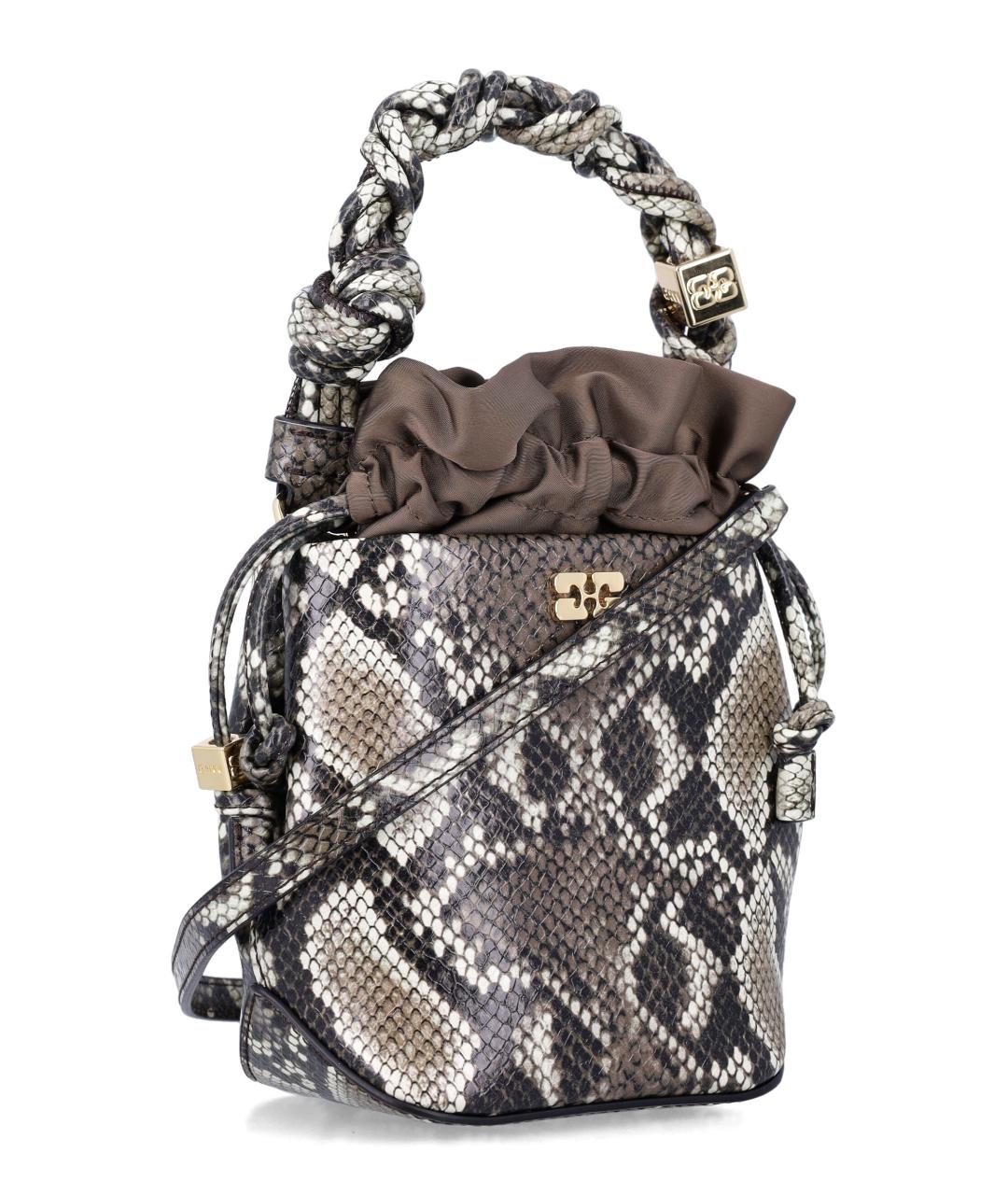 GANNI Мульти кожаная сумка с короткими ручками, фото 2