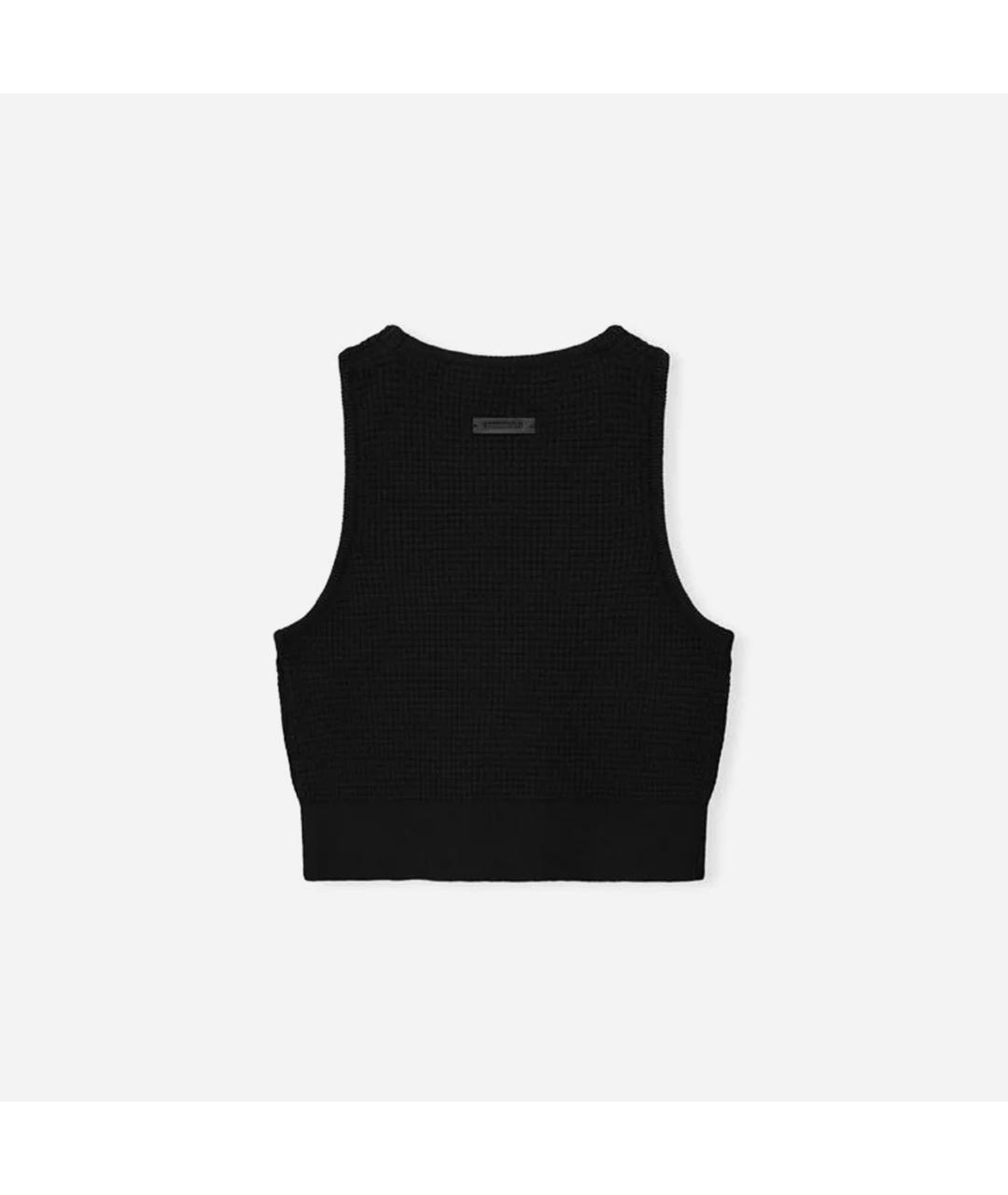 FEAR OF GOD ESSENTIALS Черная полиэстеровая майка, фото 1