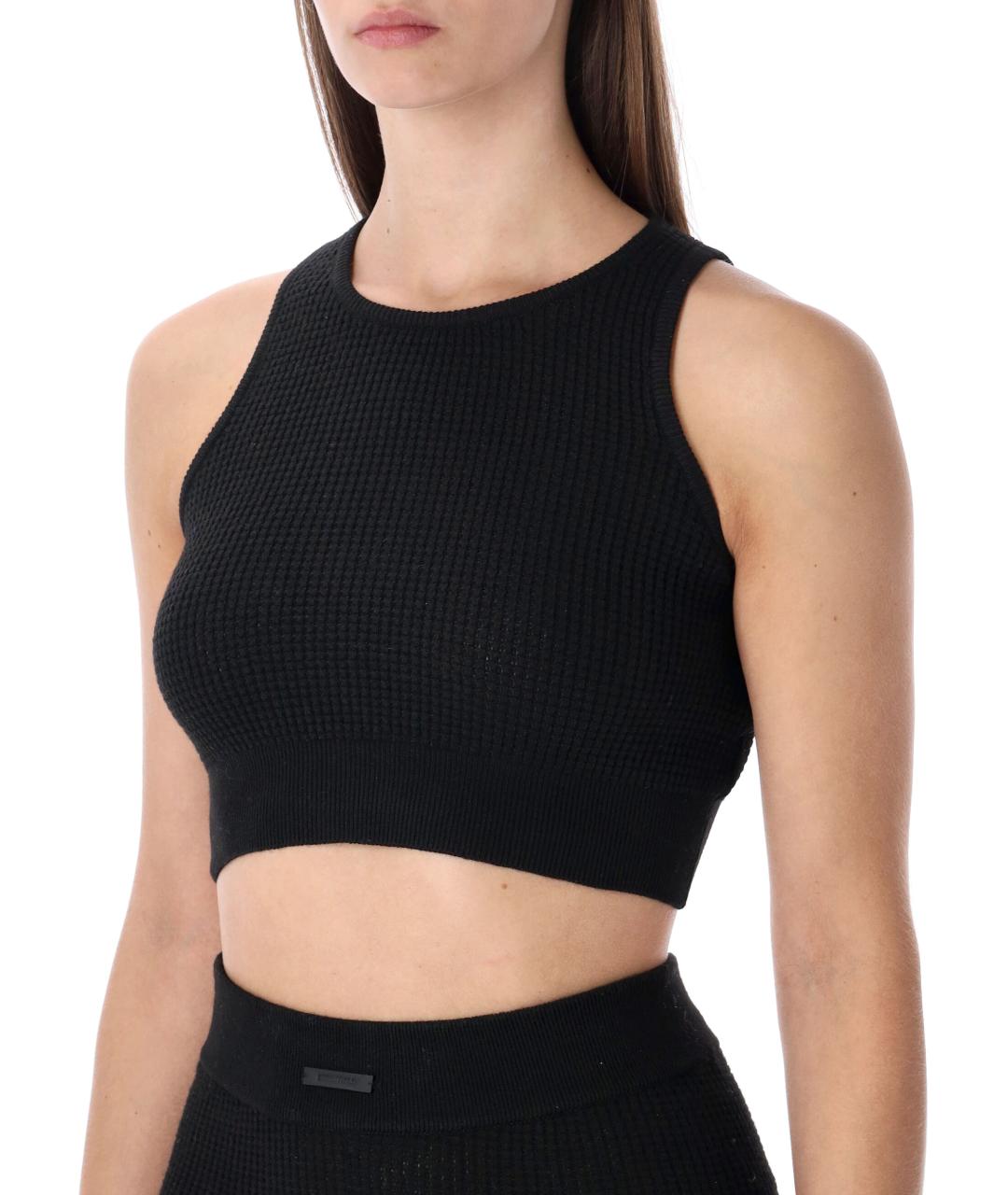 FEAR OF GOD ESSENTIALS Черная полиэстеровая майка, фото 3