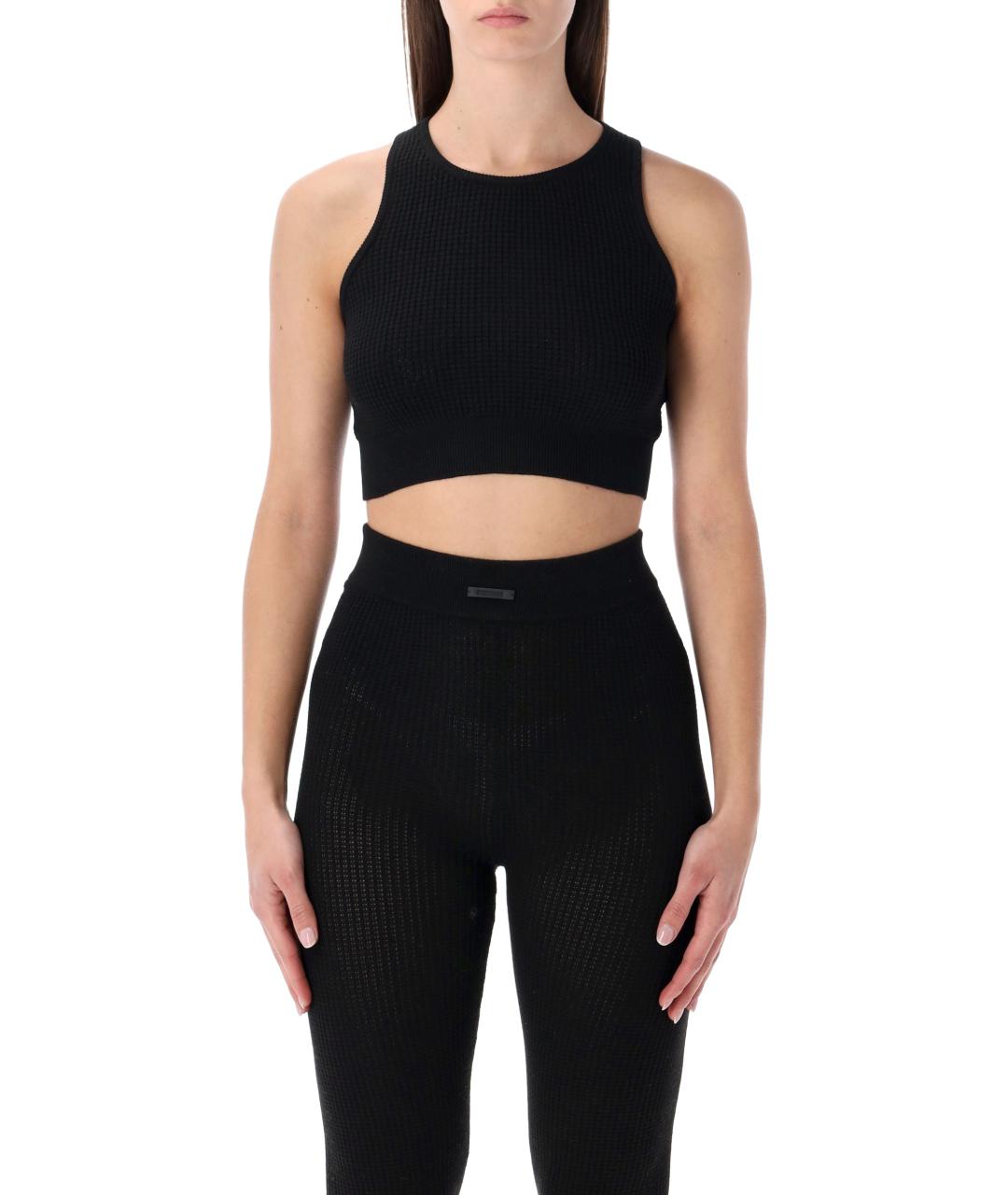 FEAR OF GOD ESSENTIALS Черная полиэстеровая майка, фото 4