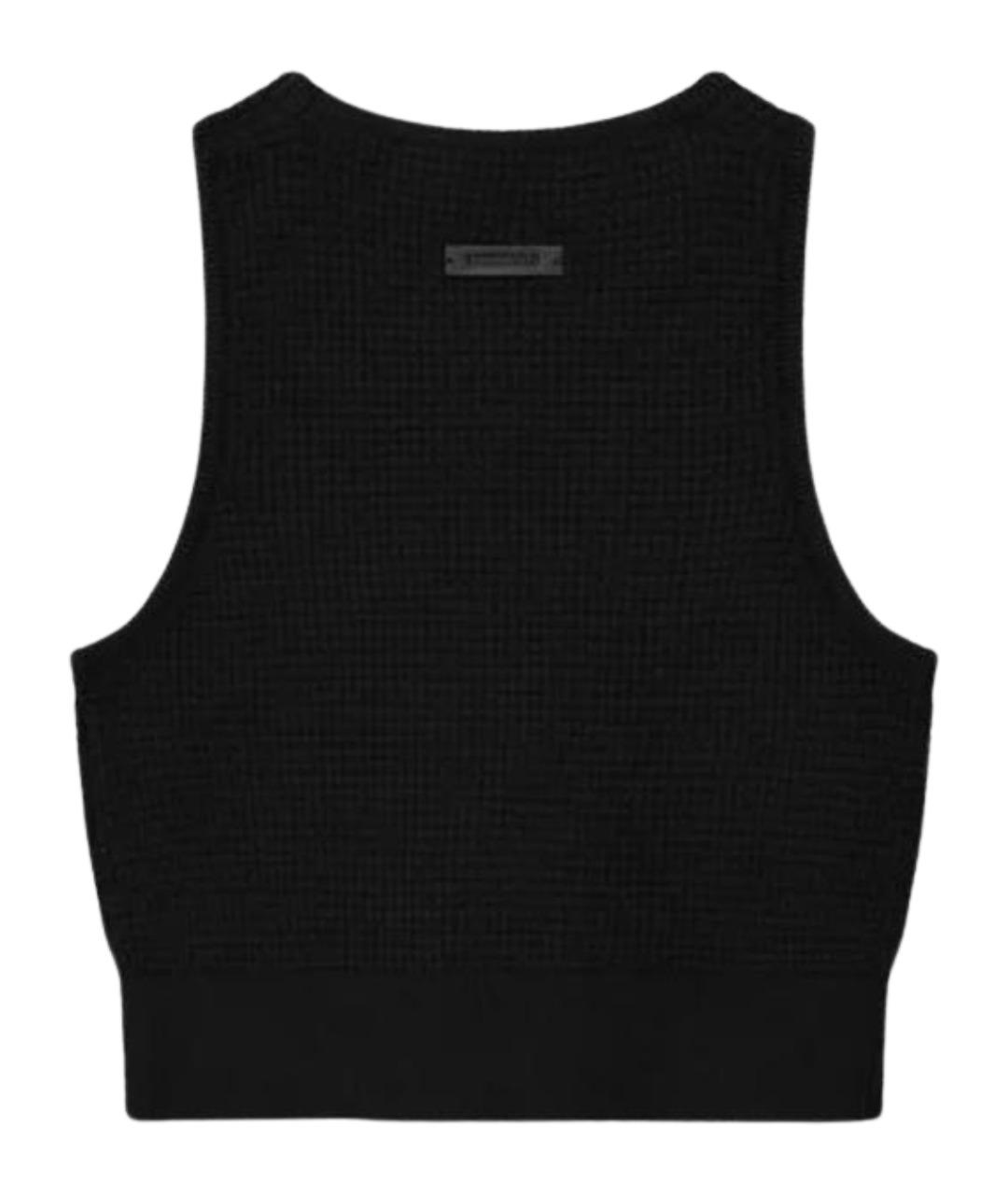 FEAR OF GOD ESSENTIALS Черная полиэстеровая майка, фото 1