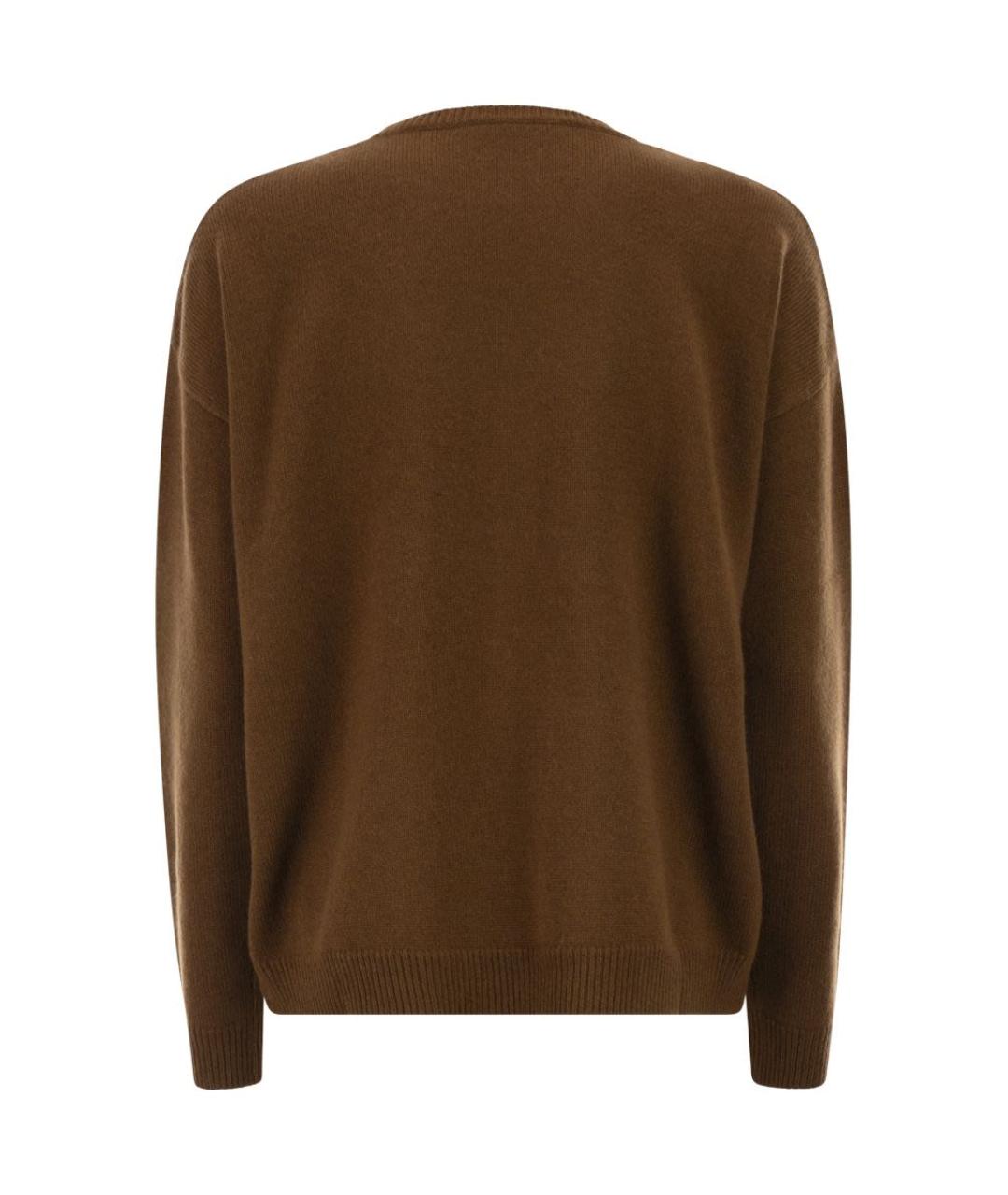 MAX MARA Коричневый шерстяной джемпер / свитер, фото 2