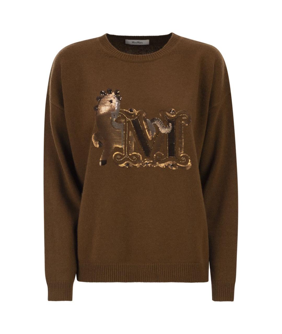 MAX MARA Коричневый шерстяной джемпер / свитер, фото 1