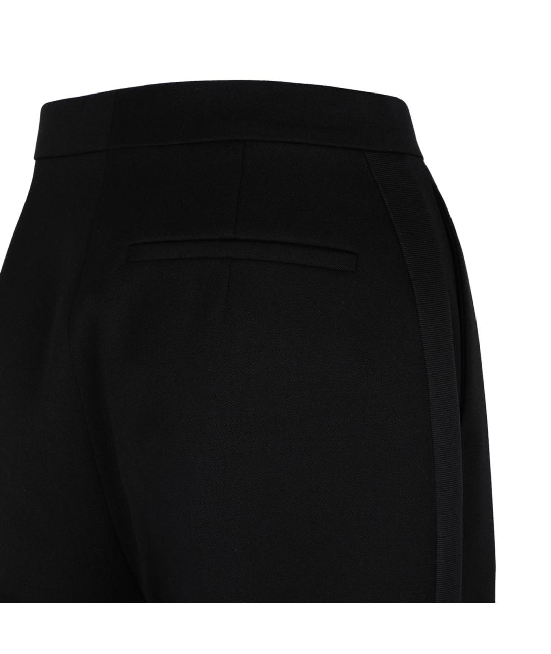 GIVENCHY Черные шерстяные прямые брюки, фото 4