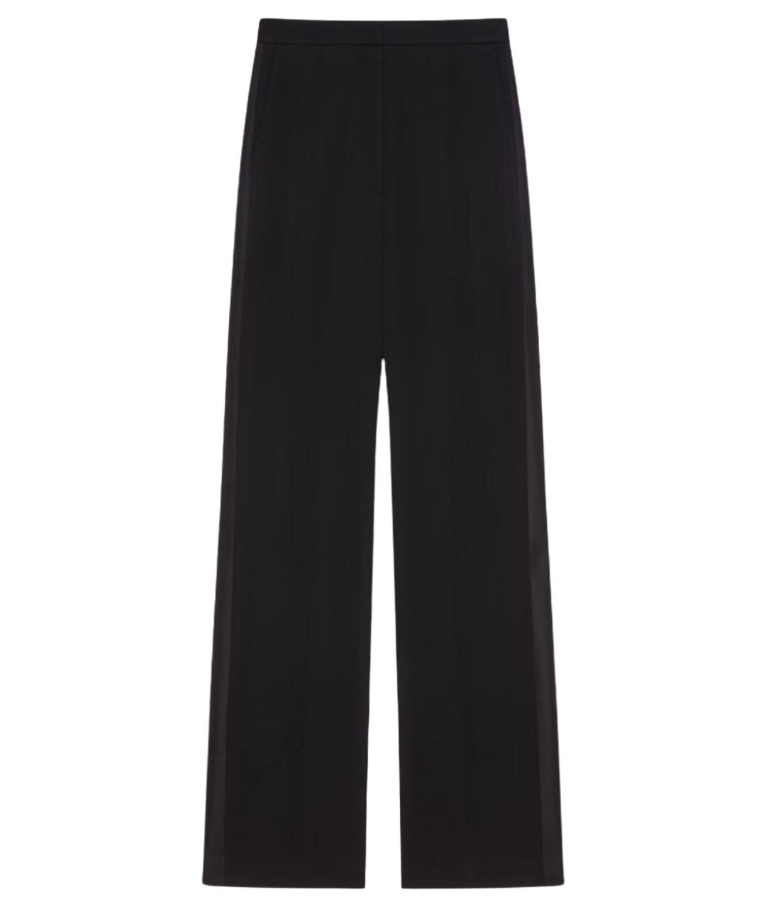GIVENCHY Черные шерстяные прямые брюки, фото 1