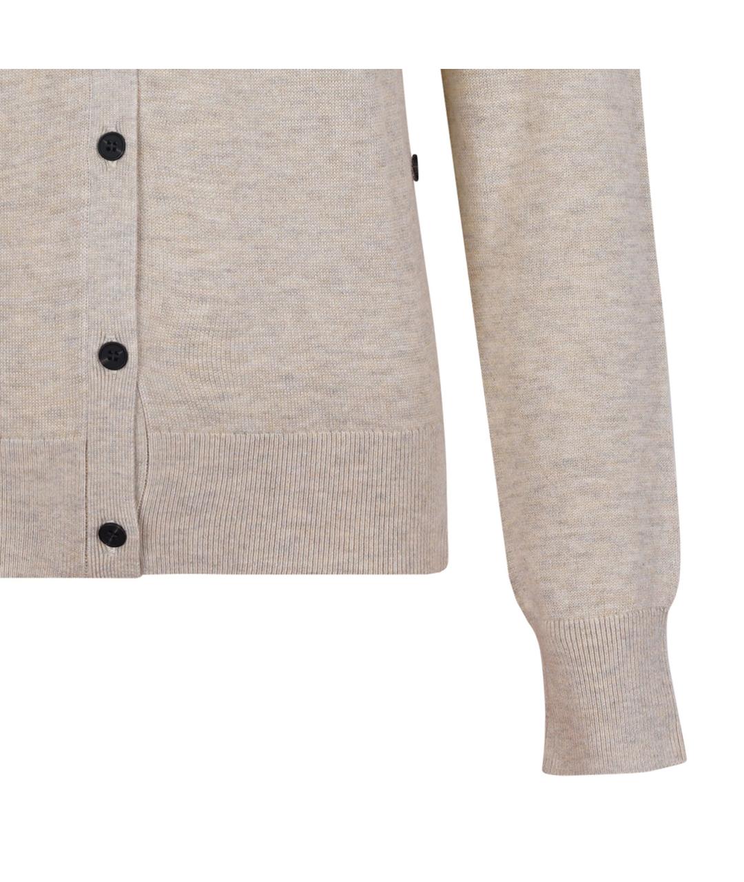 ISABEL MARANT Бежевый шерстяной джемпер / свитер, фото 4