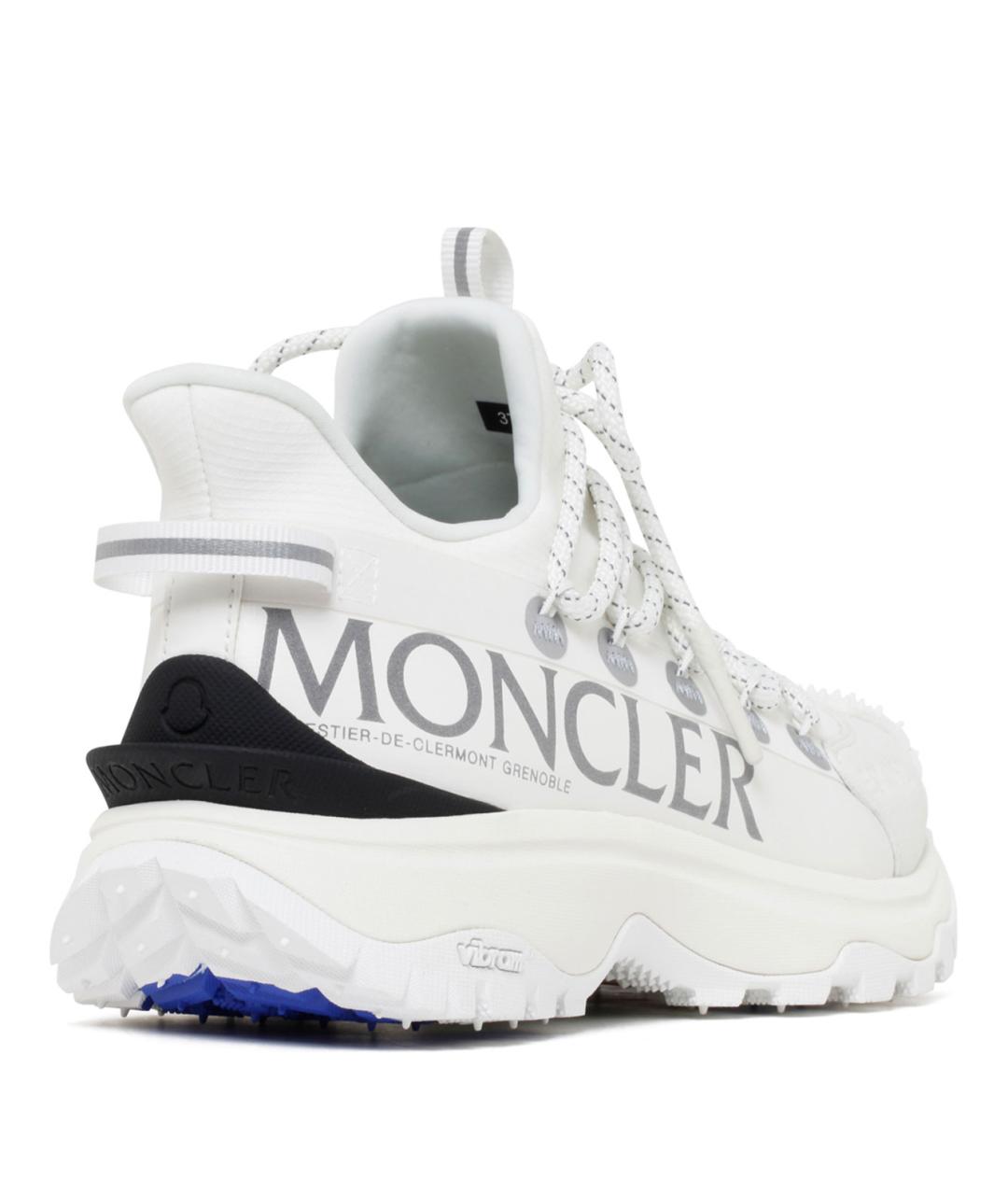 MONCLER Белые текстильные кроссовки, фото 3