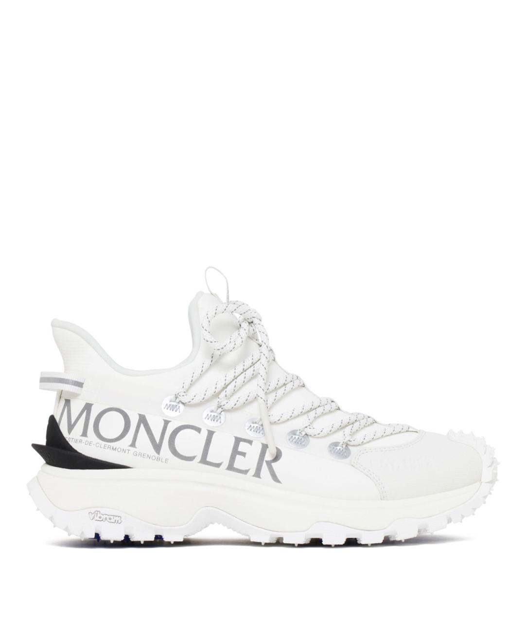 MONCLER Белые текстильные кроссовки, фото 1